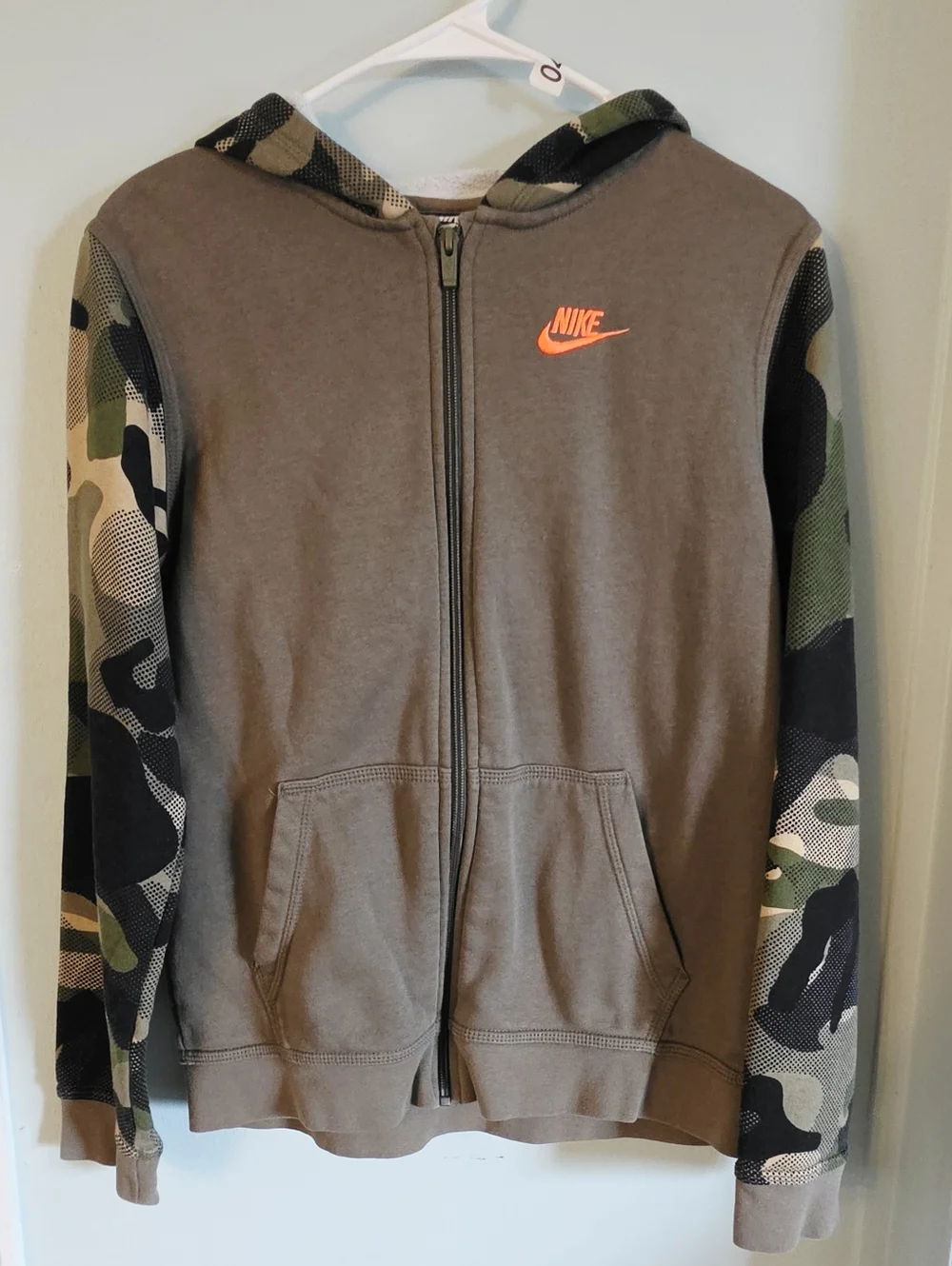 Nike Zip Hoodie with Camo Sleeves